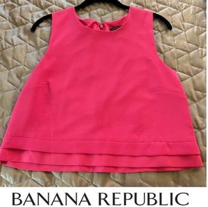 Banana Republic Hot Pink Cropped Blouse